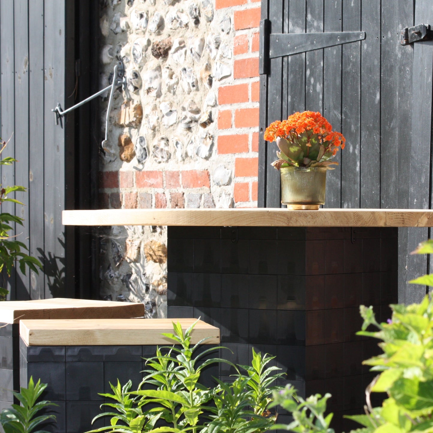 Morph (Recycled plastic) Cube stools in Black or white